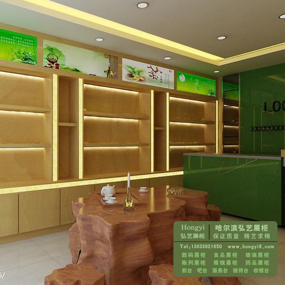 木質土特產展示柜定做