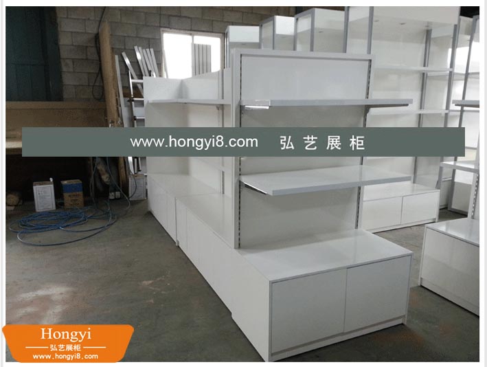 白色烤漆展柜可調隔板